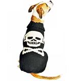 Handmade Dog Sweater Wool Skull & Crossbones XXLarge