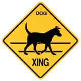 Xing Sign Dog Plastic 10.5 x 10.5 inches