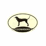 Euro Style Oval Dog Decal Coonhoud