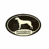 Euro Style Oval Dog Decal Rhodesian Ridgeback