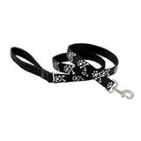 Lupine Nylon Dog Leash Bling Bones 6-foot x 1-inch