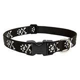 Dog Collar Adjustable Nylon Bling Bones 16-28 1 inch wide