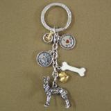 Key Chain Great Dane with 5 Charms