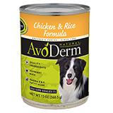 AvoDerm Chicken & Rice Dog Food 13oz case