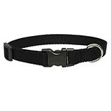 Lupine Nylon Dog Collar Adjustable Black 9-14 inch