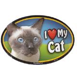 Cat Image Magnet Oval Siamese