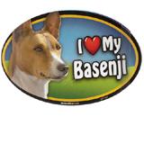 Dog Breed Image Magnet Oval Basenji
