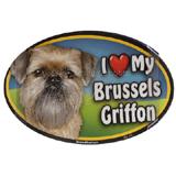 Dog Breed Image Magnet Oval Brussels Griffon