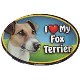 Dog Breed Image Magnet Oval Fox Terrier