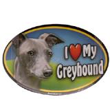 Dog Breed Image Magnet Oval Greyhound