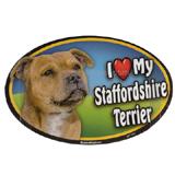 Dog Breed Image Magnet Oval Staffordshire Terrier