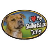 Dog Breed Image Magnet Oval Staffordshire Terrier