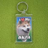 Plastic Keyring Akita