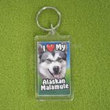 Plastic Keyring Alaskan Malamute