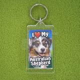 Plastic Keyring Australian Shepherd