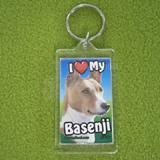 Plastic Keyring Basenji