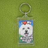 Plastic Keyring Bichon Frise