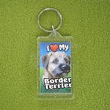 Plastic Keyring Border Terrier