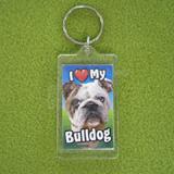 Plastic Keyring Bulldog