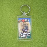 Plastic Keyring Chow Chow