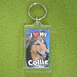 Plastic Keyring Collie