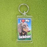 Plastic Keyring Dachshund