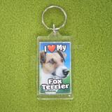 Plastic Keyring Fox Terrier