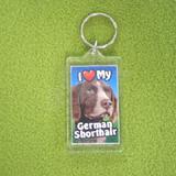 Plastic Keyring German Shorthair