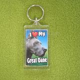 Plastic Keyring Great Dane