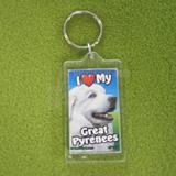 Plastic Keyring Great Pyrenees