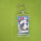 Plastic Keyring Greyhound
