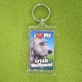 Plastic Keyring Irish Wolfhound