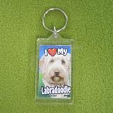 Plastic Keyring Labradoodle