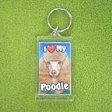 Plastic Keyring Toy Poodle