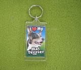 Plastic Keyring Rat Terrier