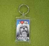 Plastic Keyring Shih Tzu