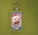 Plastic Keyring Silky Terrier