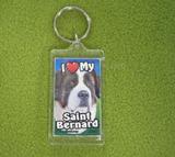 Plastic Keyring Saint Bernard