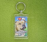 Plastic Keyring Staffordshire Terrier