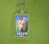 Plastic Keyring Vizsla