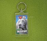 Plastic Keyring Weimaraner