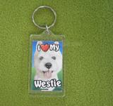 Plastic Keyring West Highland Terrier