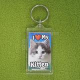 Plastic Keyring Kitten Mix Breed