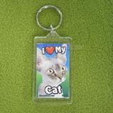 Plastic Keyring Cat Sphynx