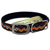 Hamilton Nylon Dog Collar Brown Weave 5/8 x 12-inch