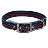 Hamilton Nylon Dog Collar Ocean Weave 1 x 22-inch