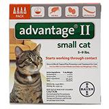 Bayer Advantage II Cat 5-9 pound 4-pack  Flea Control