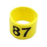 Poultry Numbered Leg Bandette Yellow size 7 (single band)
