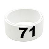 Poultry Numbered Leg Bandette White size 12 (single band)