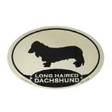 Euro Style Oval Dog Decal Dachshund Long Haired